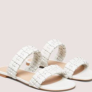 Stuart Weitzman Venice Slide size8.5 White